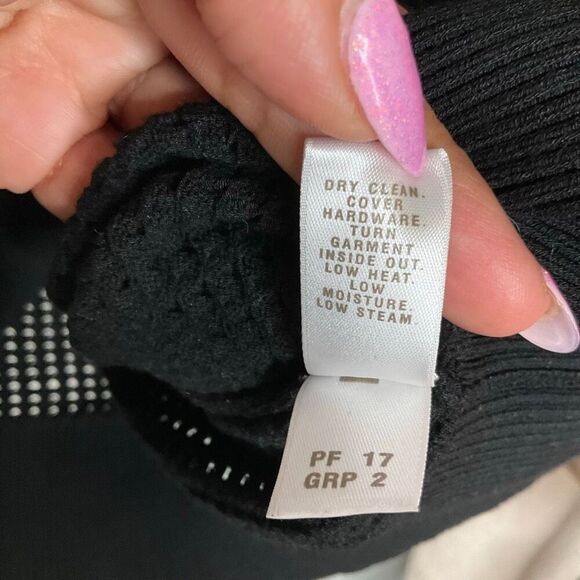 ST. JOHN COLLECTION Stretch Mesh Bomber Jacket Caviar - Picture 10 of 11